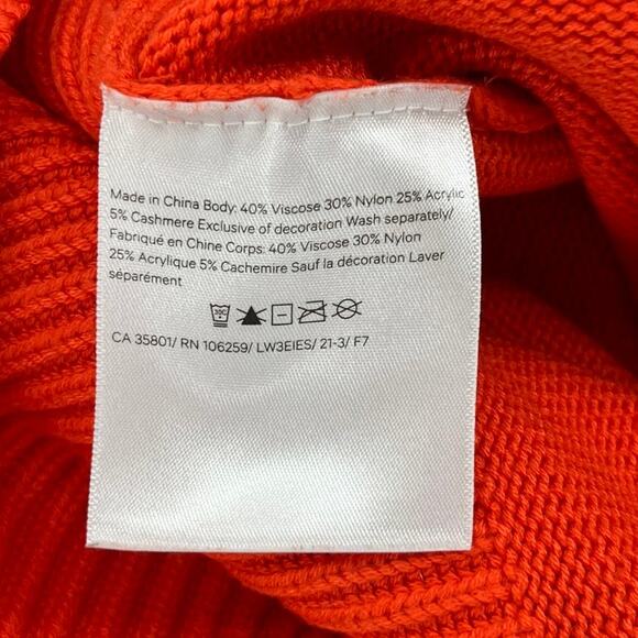 Lululemon Double Knit Sweater Hoodie Autumn Red Medium Large Cashmere - Picture 5 of 5